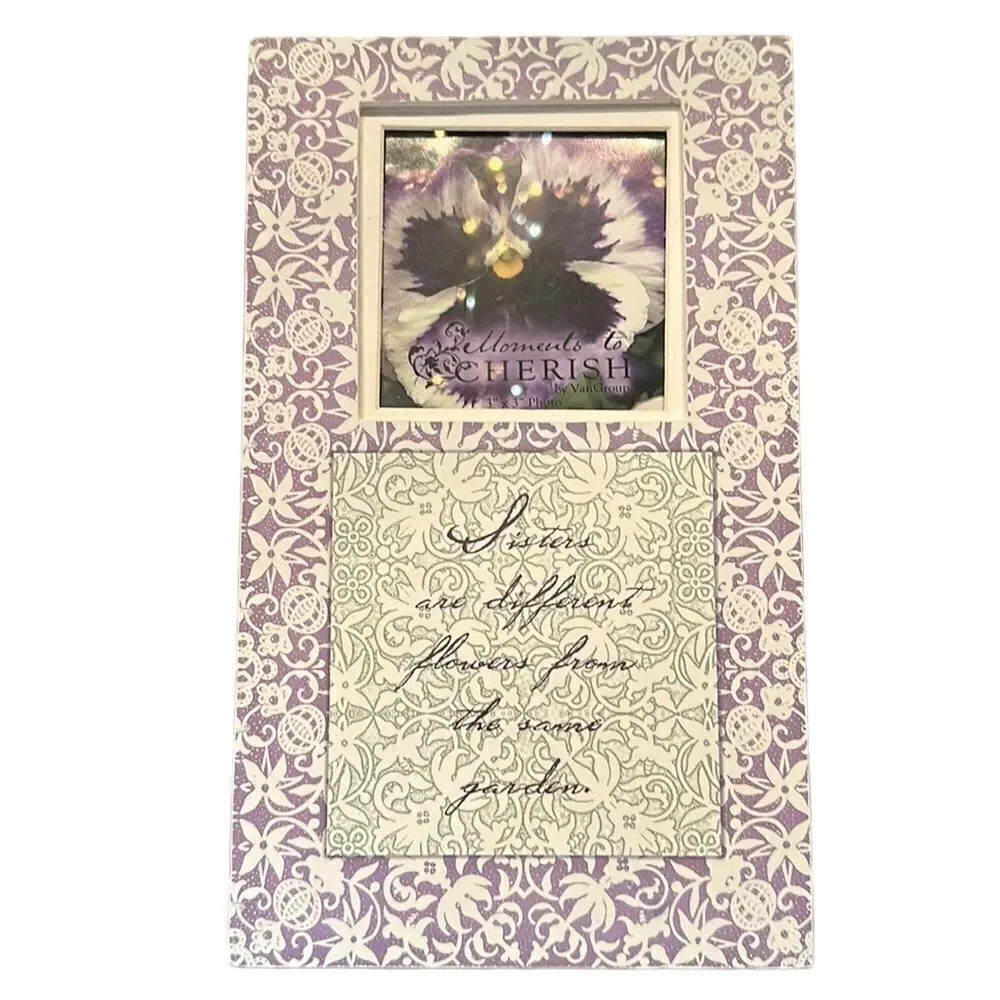 Moments to Cherish “Pansy Sisters” Picture Frame Plaque!